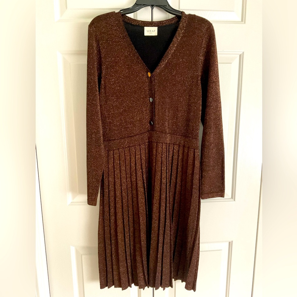 Wrap London metallic knit dress